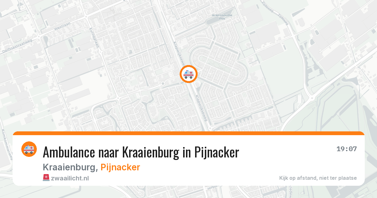 Ambulance naar Kraaienburg in Pijnacker — 2 jul 2026