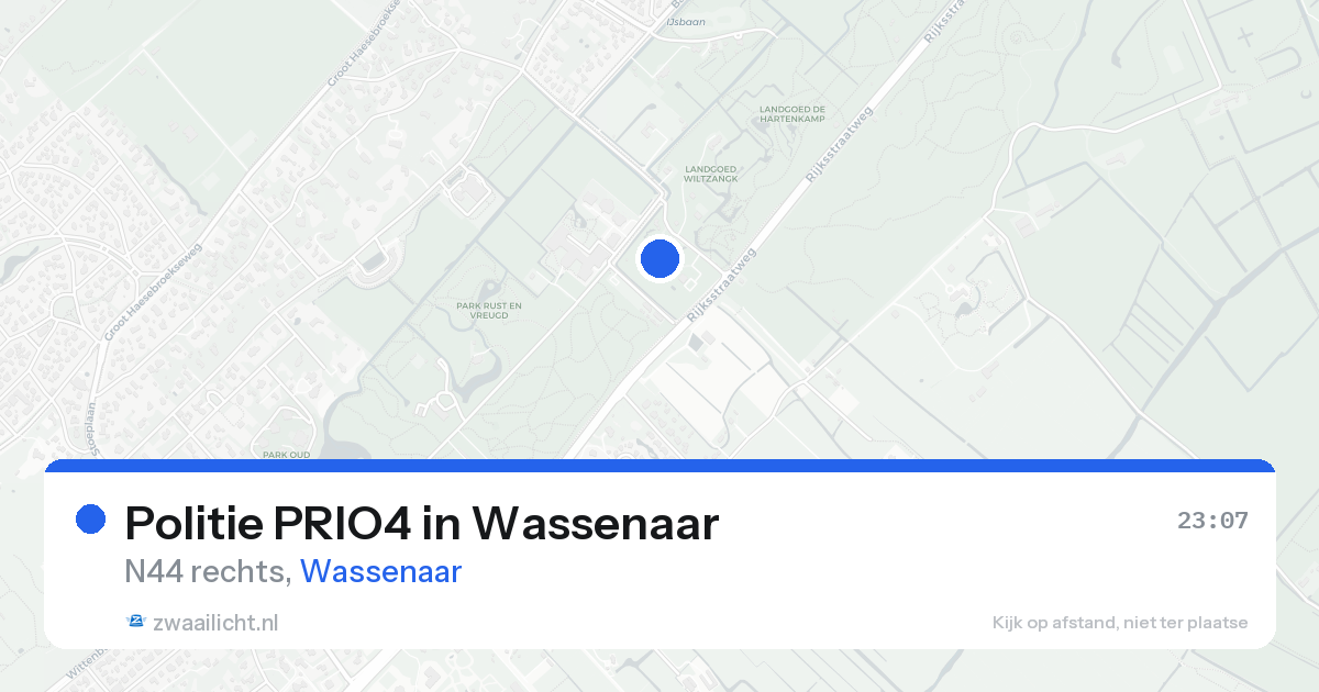 Politie PRIO4 in Wassenaar — 15 aug 2026 | 🚨 Zwaailicht.nl