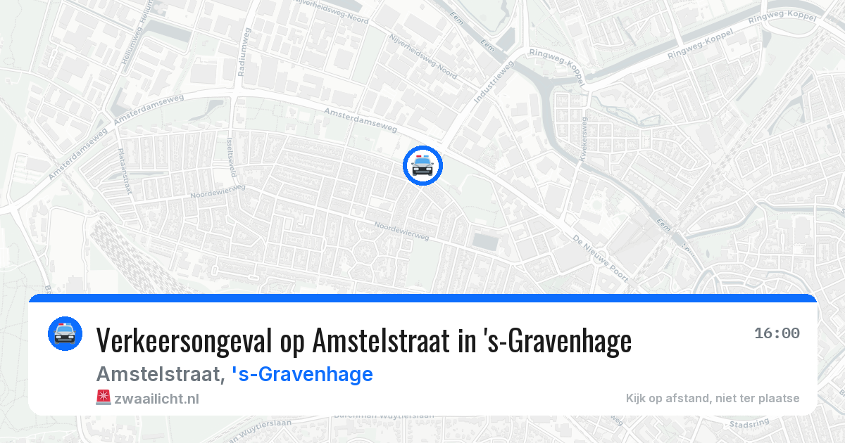 Verkeersongeval op Amstelstraat in 's-Gravenhage — 8 apr 2026