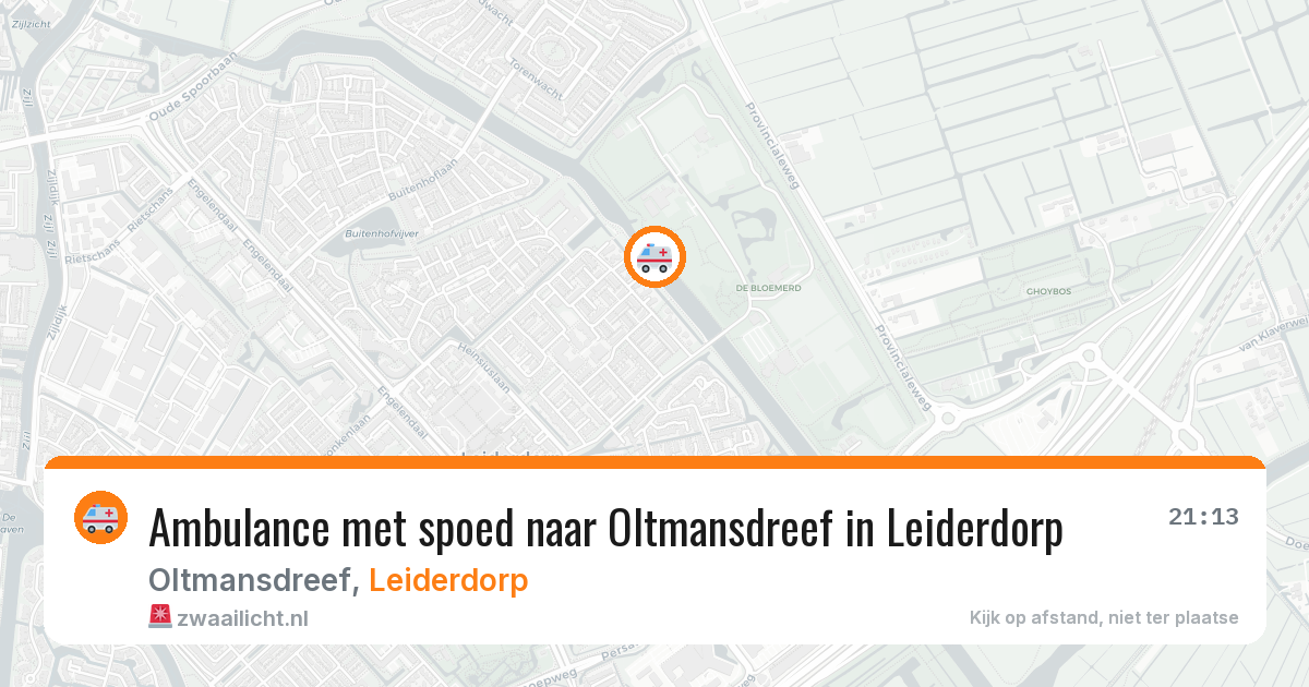 Ambulance met spoed naar Oltmansdreef in Leiderdorp — 17 jul 2026