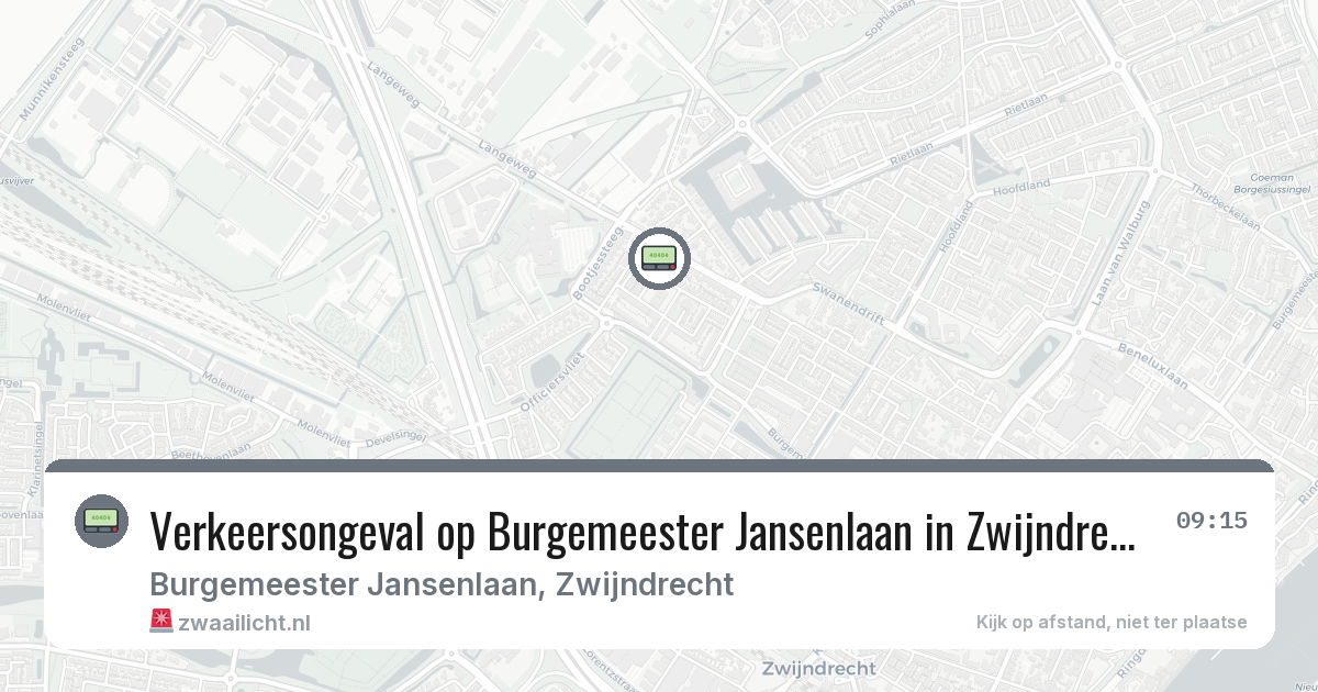 Verkeersongeval op Burgemeester Jansenlaan in Zwijndrecht — 21 feb 2026
