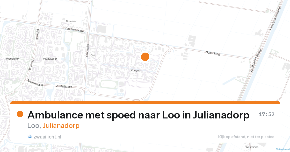 Ambulance met spoed naar Loo in Julianadorp — 11 jun 2026