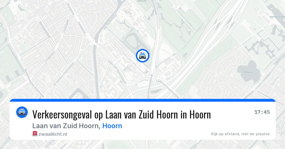 Verkeersongeval op Laan van Zuid Hoorn in Hoorn — 14 apr 2026