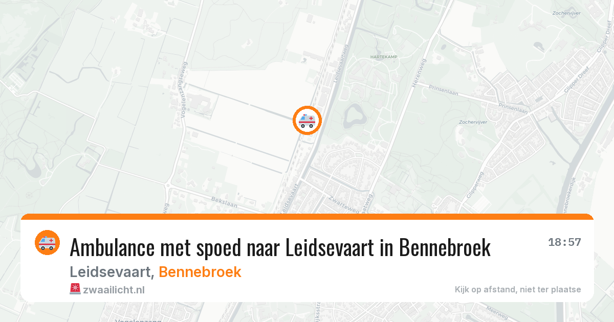 Ambulance met spoed naar Leidsevaart in Bennebroek — 22 mrt 2026