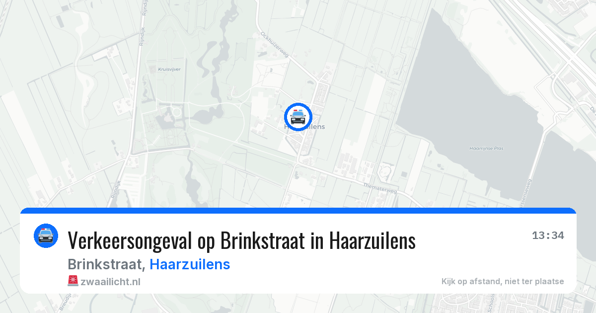 Verkeersongeval op Brinkstraat in Haarzuilens — 19 mei 2026