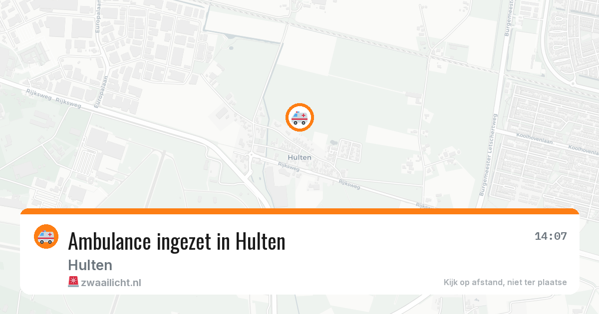 Ambulance ingezet in Hulten — 29 jan 2026
