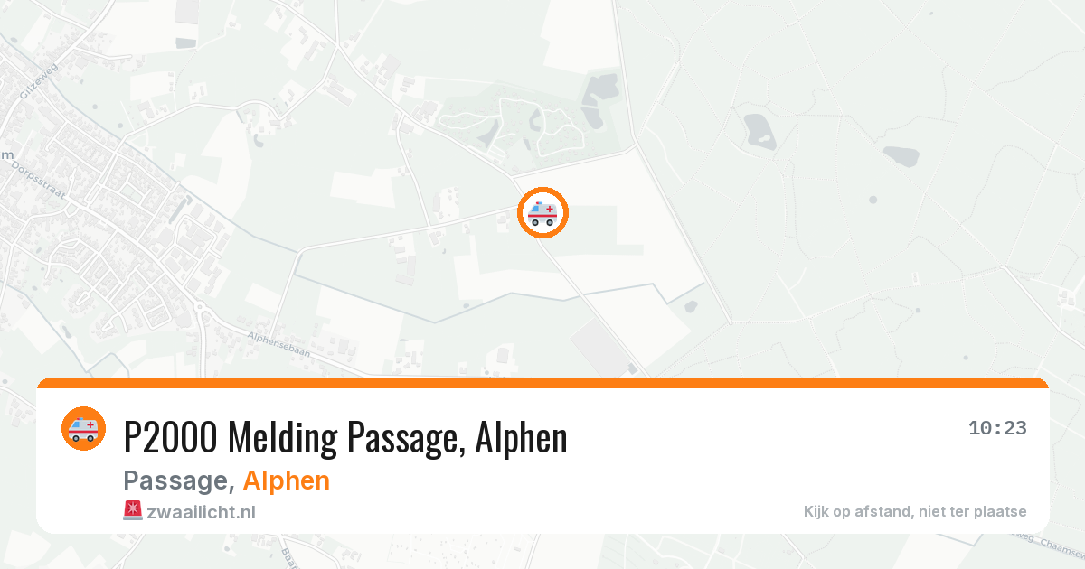 P2000 Melding Passage, Alphen — 12 aug 2026