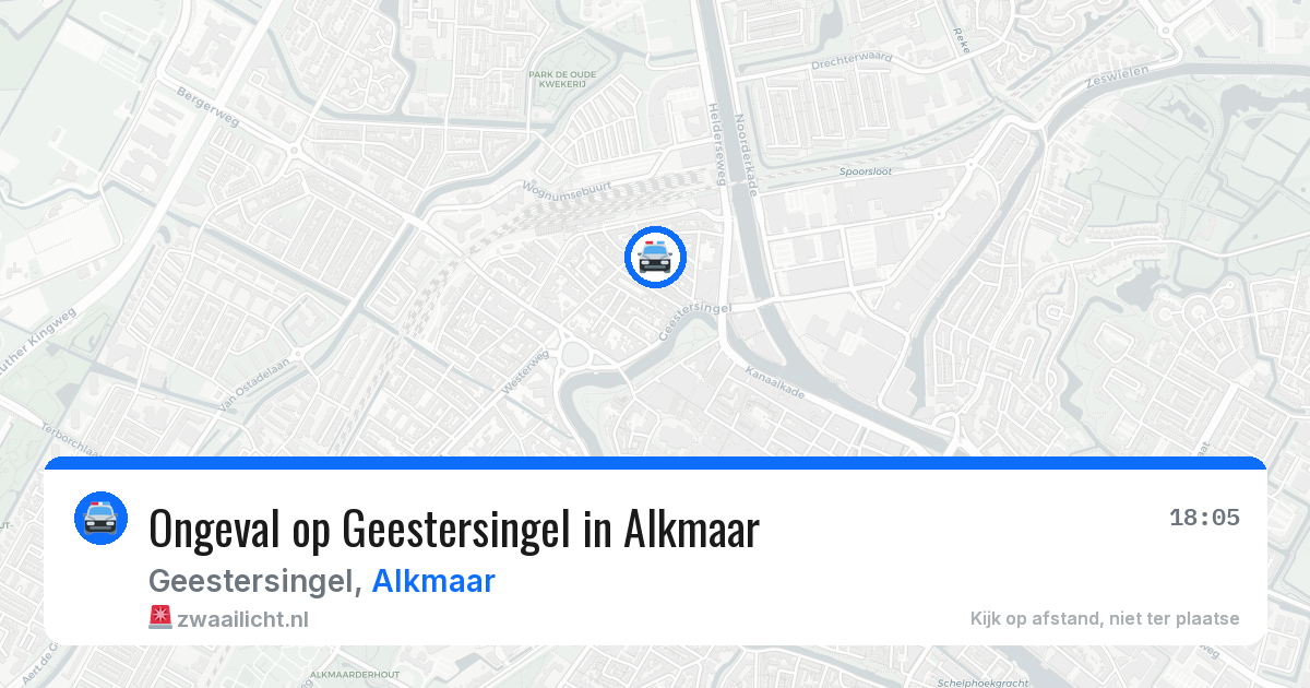 Ongeval op Geestersingel in Alkmaar — 11 aug 2026