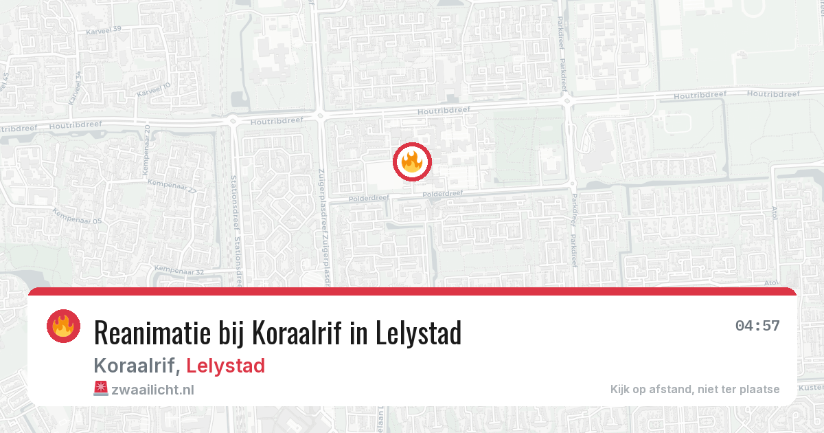 Reanimatie bij Koraalrif in Lelystad — 20 mrt 2026