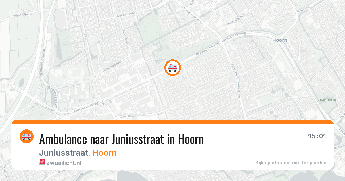Ambulance naar Juniusstraat in Hoorn — 27 jun 2026
