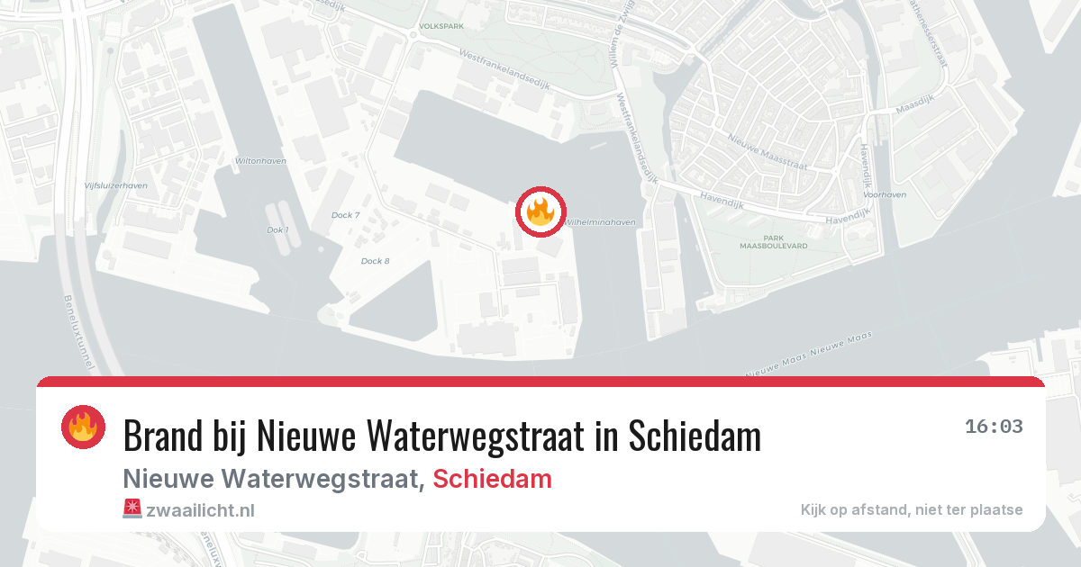 Brand bij Nieuwe Waterwegstraat in Schiedam — 11 apr 2026
