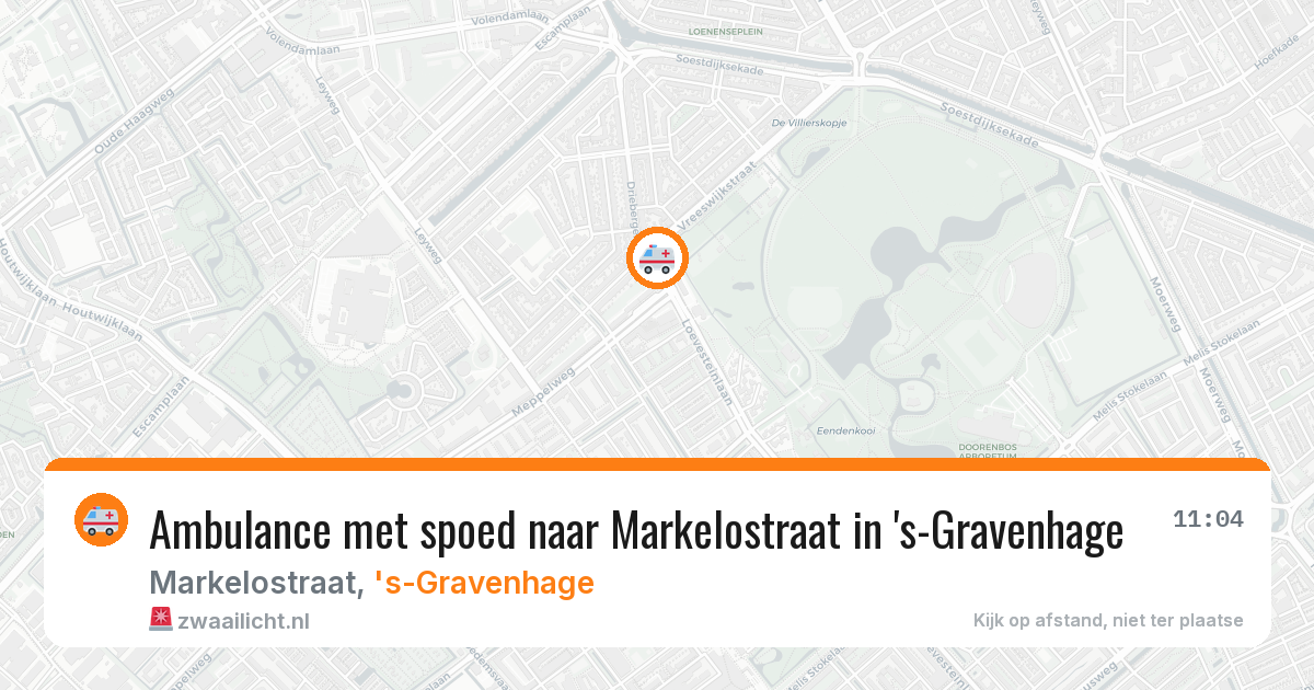 Ambulance met spoed naar Markelostraat in 's-Gravenhage — 4 mei 2026