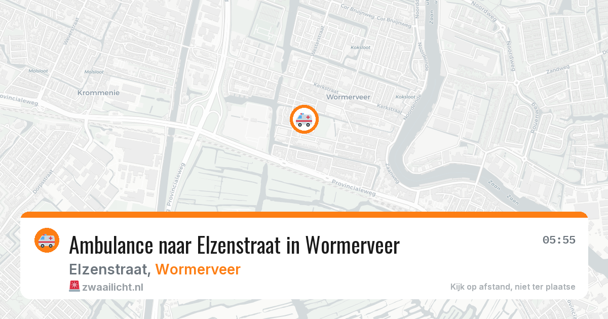 Ambulance naar Elzenstraat in Wormerveer — 26 jul 2026