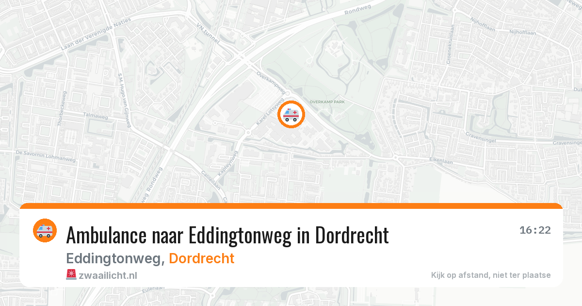 Ambulance naar Eddingtonweg in Dordrecht — 6 jul 2026