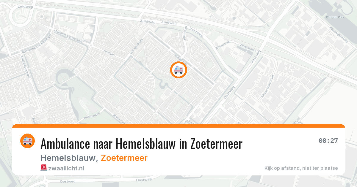 Ambulance naar Hemelsblauw in Zoetermeer — 1 apr 2026