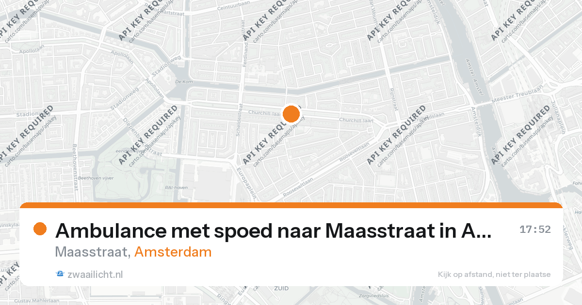 Ambulance met spoed naar Maasstraat in Amsterdam — 25 aug 2026