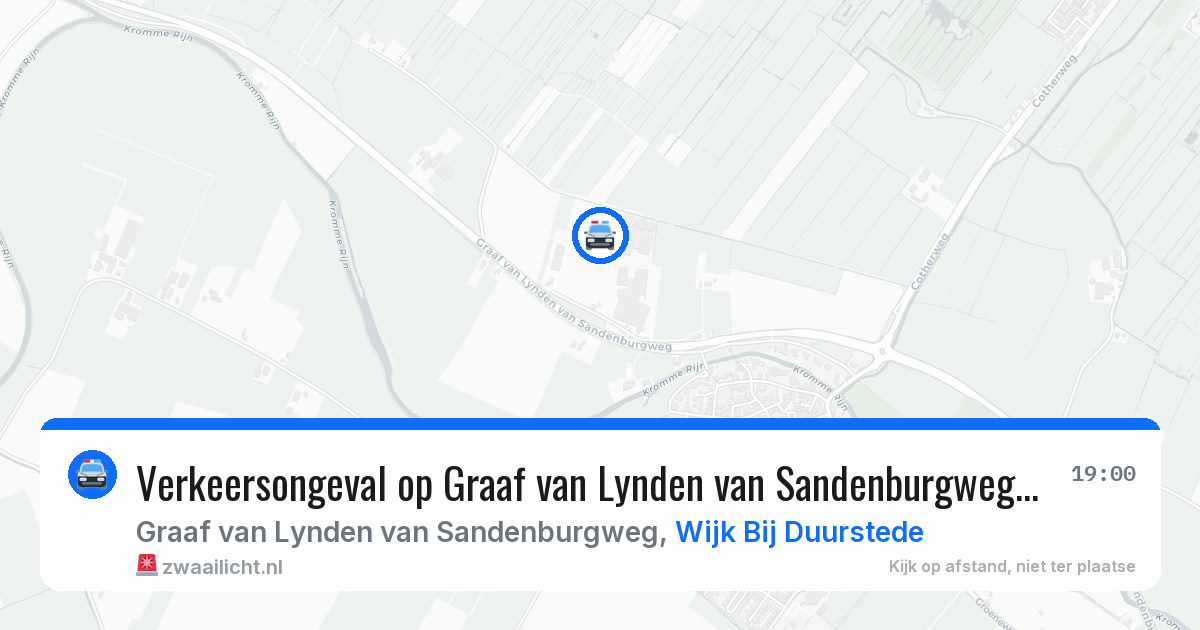 Verkeersongeval op Graaf van Lynden van Sandenburgweg in Wijk Bij Duurstede — 31 mei 2026
