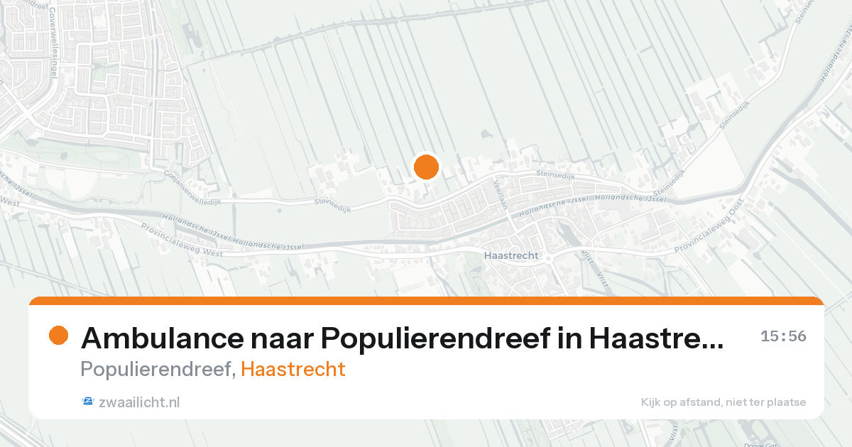 Ambulance naar Populierendreef in Haastrecht — 24 aug 2026