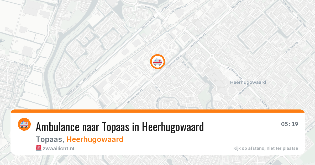 Ambulance naar Topaas in Heerhugowaard — 20 jun 2026