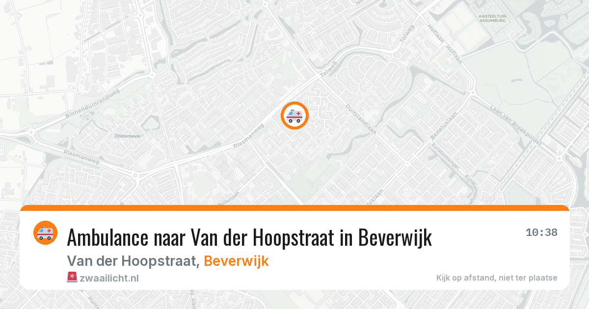 Ambulance naar Van der Hoopstraat in Beverwijk — 10 jun 2026