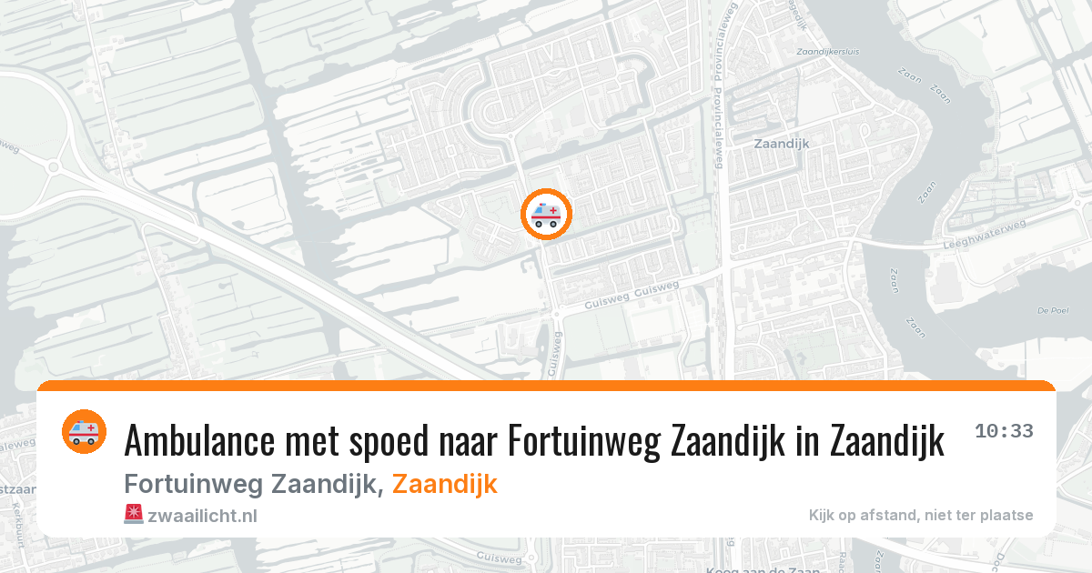 Ambulance met spoed naar Fortuinweg Zaandijk in Zaandijk — 7 jul 2026