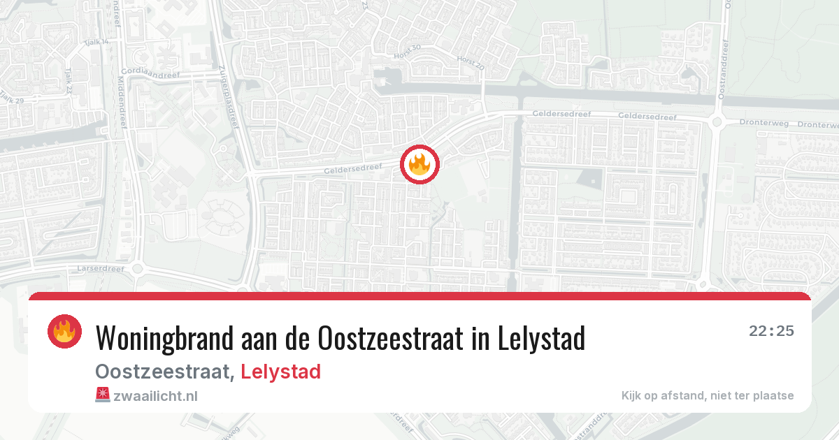 Woningbrand aan de Oostzeestraat in Lelystad — 1 mei 2026