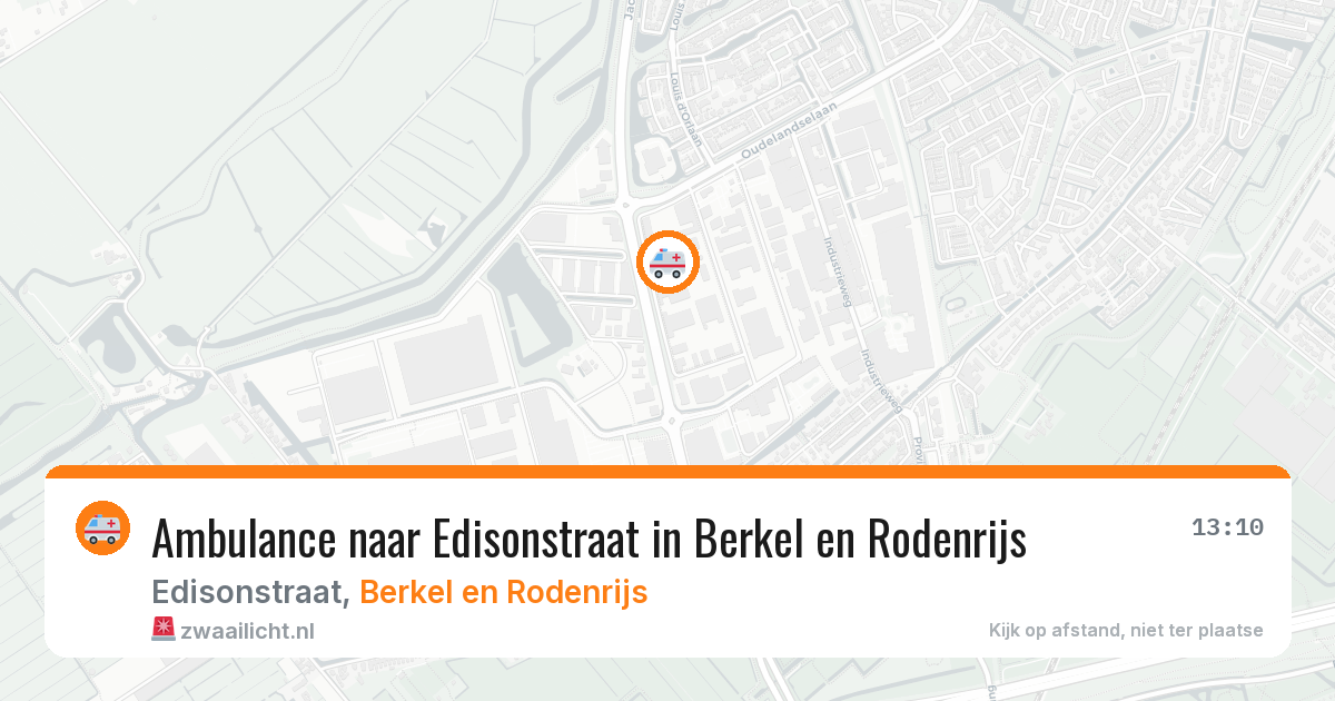 Ambulance naar Edisonstraat in Berkel en Rodenrijs — 26 mei 2026