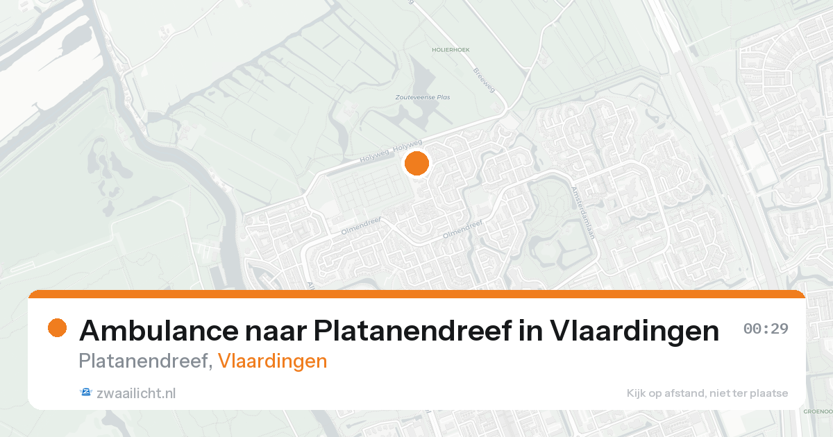 Ambulance naar Platanendreef in Vlaardingen — 13 jul 2026