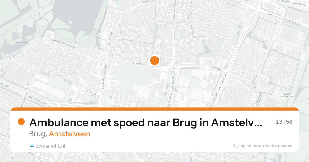 Ambulance met spoed naar Brug in Amstelveen — 15 aug 2026