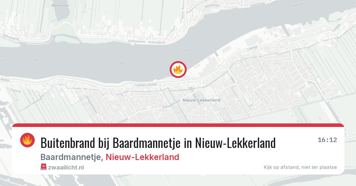 Buitenbrand bij Baardmannetje in Nieuw-Lekkerland — 2 aug 2026