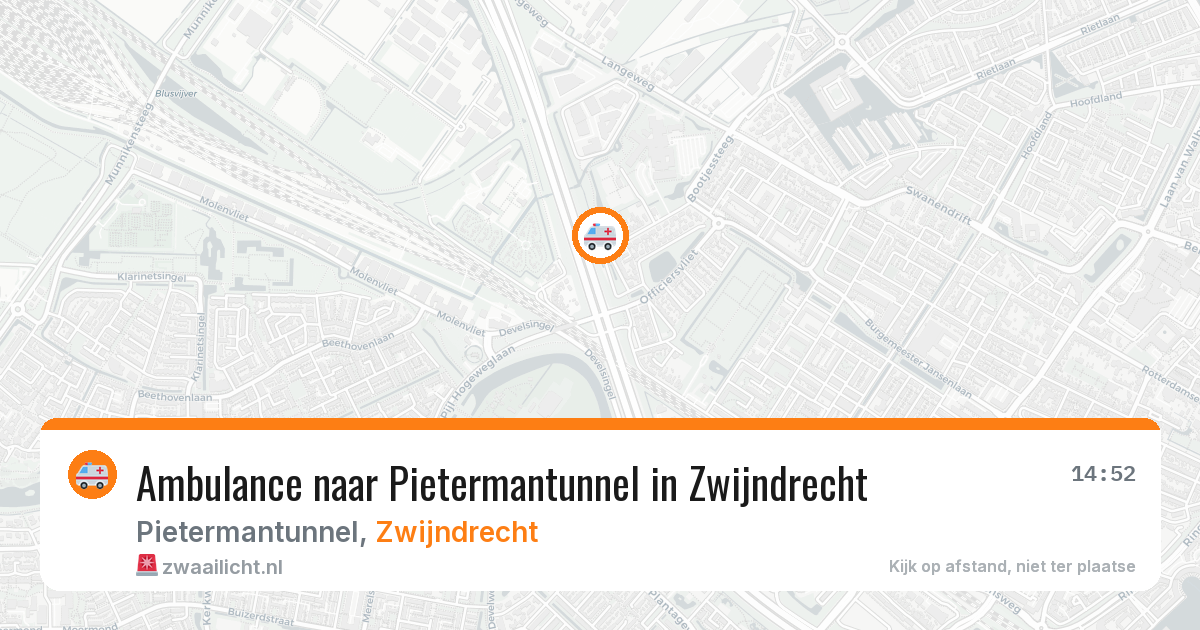 Ambulance naar Pietermantunnel in Zwijndrecht — 20 jun 2026