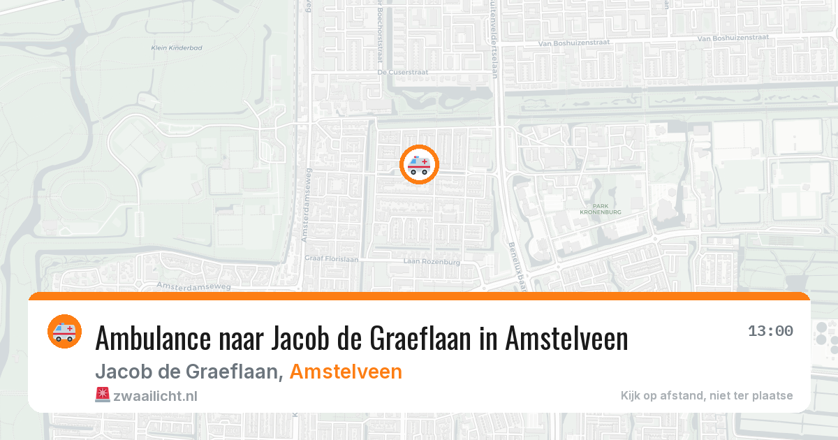 Ambulance naar Jacob de Graeflaan in Amstelveen — 29 jun 2026