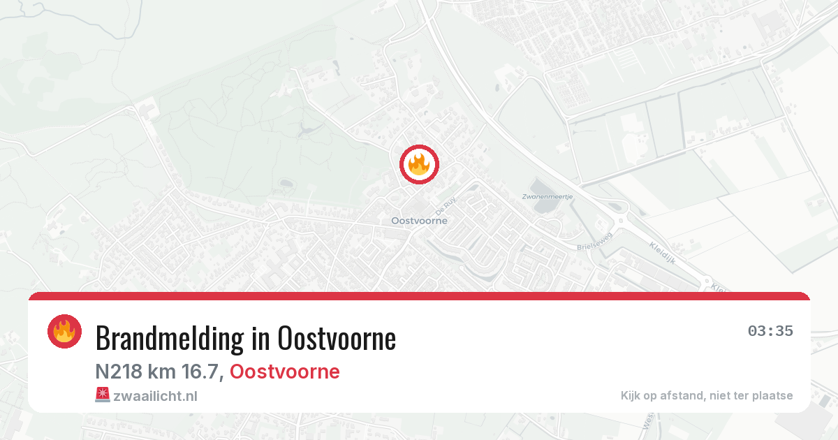 Brandmelding in Oostvoorne — 26 jun 2026