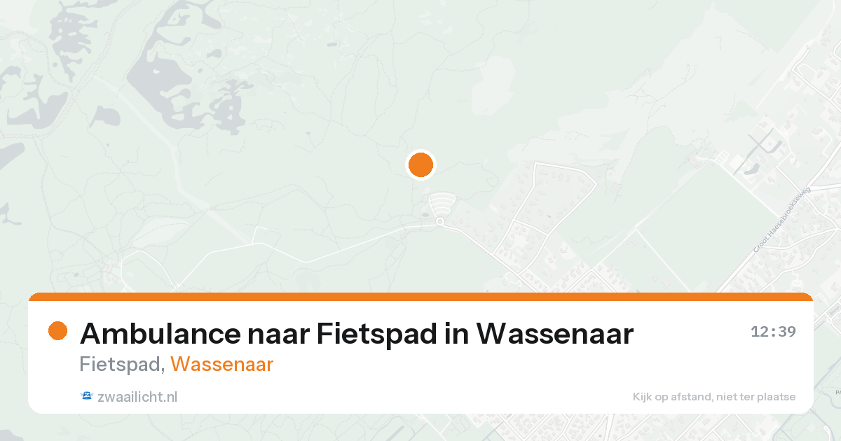 Ambulance naar Fietspad in Wassenaar — 19 aug 2026