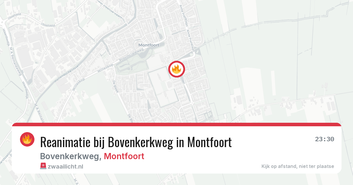 Reanimatie bij Bovenkerkweg in Montfoort — 10 aug 2026