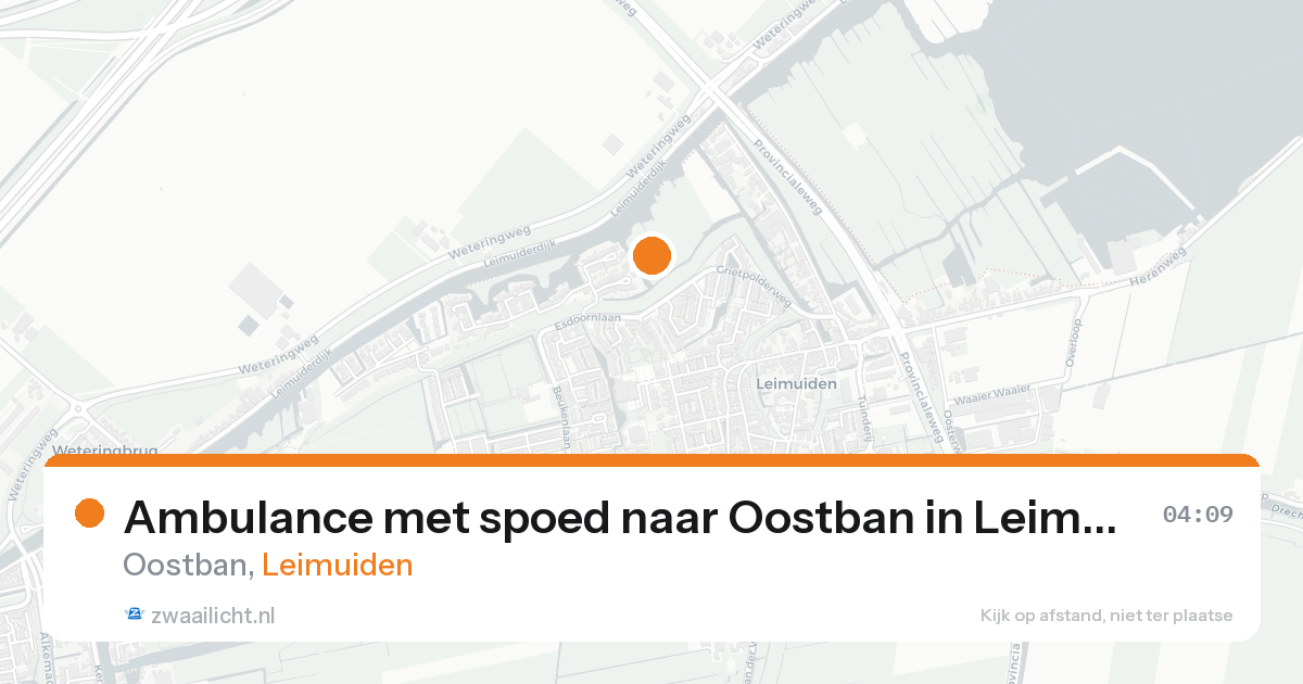 Ambulance met spoed naar Oostban in Leimuiden — 23 aug 2026