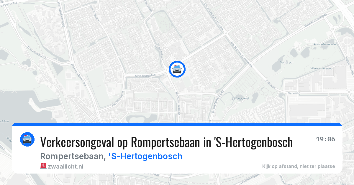 Verkeersongeval op Rompertsebaan in 'S-Hertogenbosch — 1 jun 2026