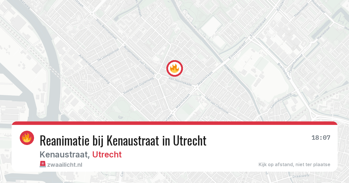 Reanimatie bij Kenaustraat in Utrecht — 18 feb 2026
