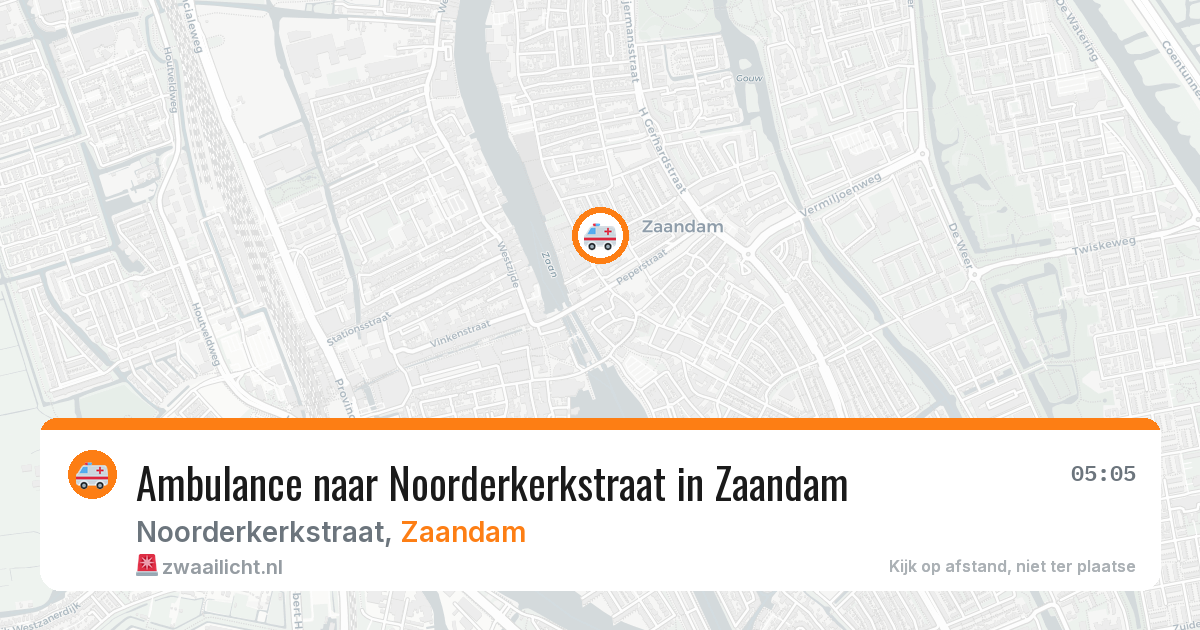 Ambulance naar Noorderkerkstraat in Zaandam — 6 aug 2026