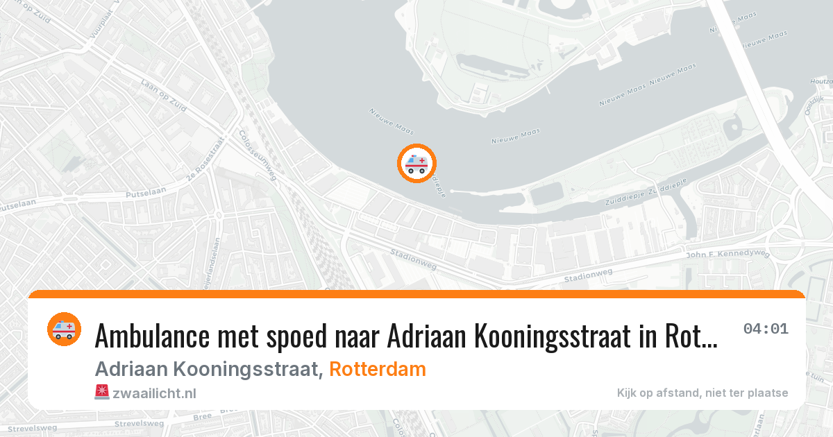 Ambulance met spoed naar Adriaan Kooningsstraat in Rotterdam — 22 mei 2026
