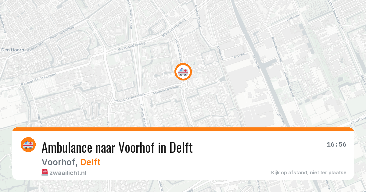 Ambulance naar Voorhof in Delft — 19 jun 2026
