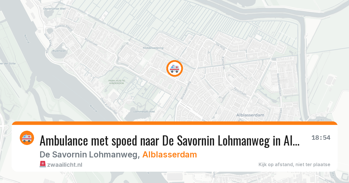 Ambulance met spoed naar De Savornin Lohmanweg in Alblasserdam — 24 jun 2026