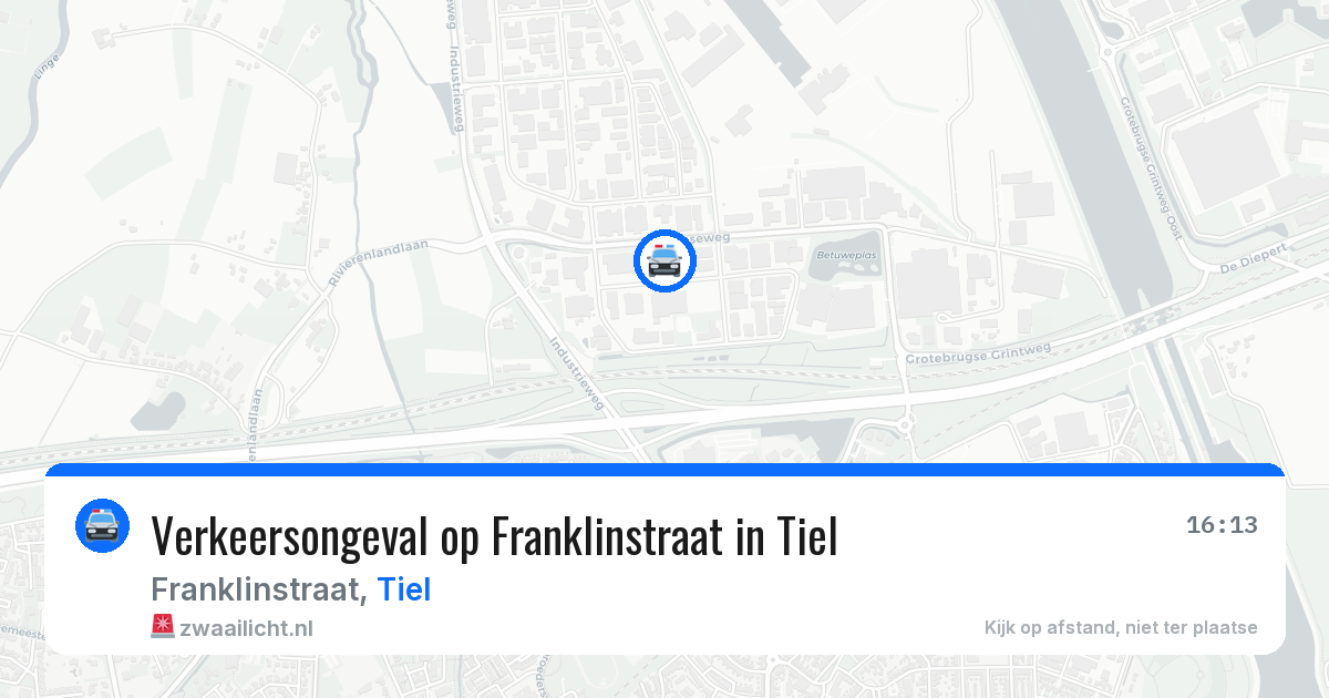 Verkeersongeval op Franklinstraat in Tiel — 13 jun 2026