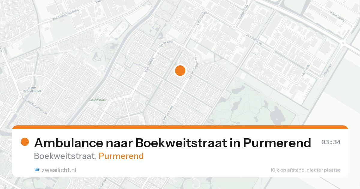 Ambulance naar Boekweitstraat in Purmerend — 24 mei 2026