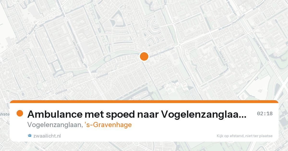 Ambulance met spoed naar Vogelenzanglaan in 's-Gravenhage — 20 aug 2026