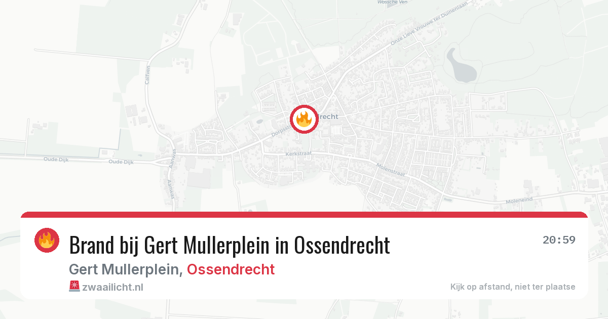 Brand bij Gert Mullerplein in Ossendrecht — 31 mei 2026