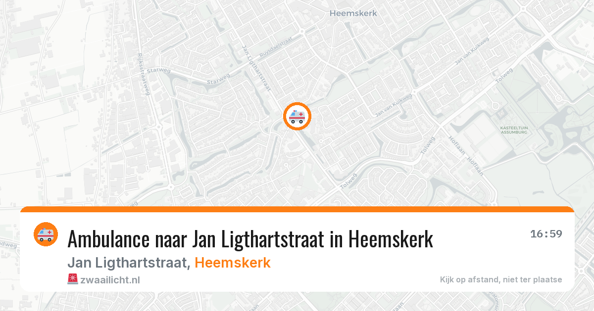 Ambulance naar Jan Ligthartstraat in Heemskerk — 8 feb 2026