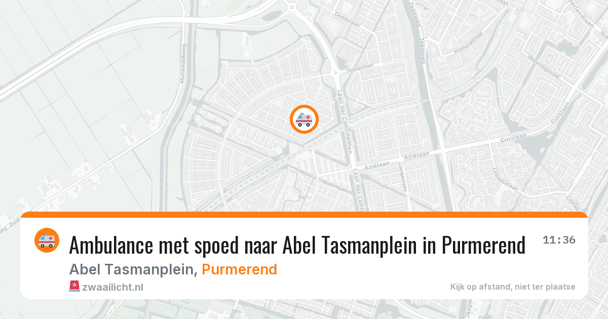 Ambulance met spoed naar Abel Tasmanplein in Purmerend — 19 jan 2026