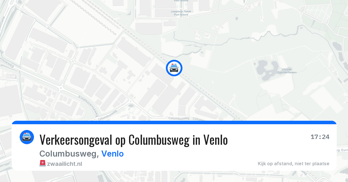 Verkeersongeval op Columbusweg in Venlo — 14 feb 2026
