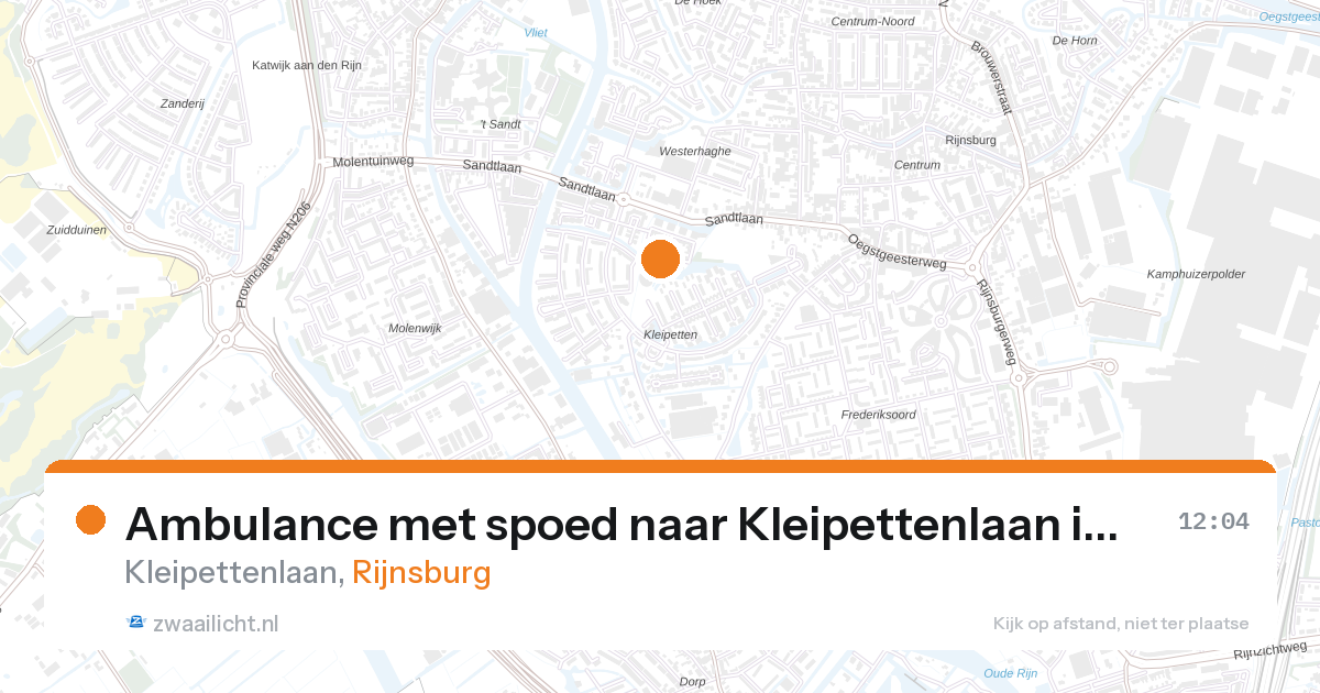 Ambulance met spoed naar Kleipettenlaan in Rijnsburg — 27 aug 2026